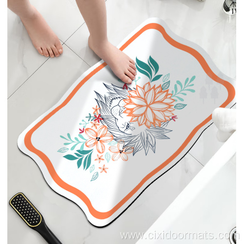 Custom Printed Dirt Resistant Quick Dry Bath Mat
